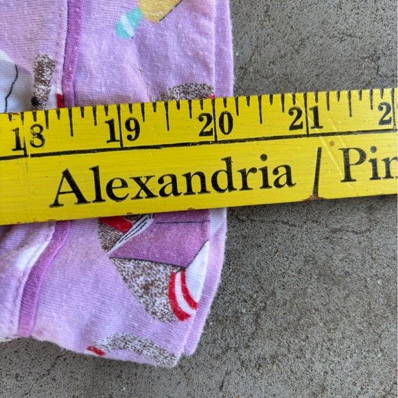 Nick & Nora Lavender Sock Monkey 2 piece PJ Set size small - Picture 5 of 7